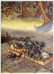 Rojili se na mě ve stále se hromadících hromadách., z hospody Selected Tales of Mystery. 1909. od Byam Shaw