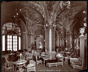 Čajovna v hotelu Prince George, 1907 (stříbrný želatinový tisk) od Byron Company