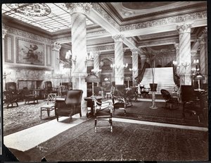 Přijímací místnost v hotelu Majestic, 1902 (stříbrný želatinový tisk) od Byron Company