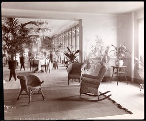 Střešní jídelna v hotelu Vendome, 1903 (stříbrný želatinový tisk) od Byron Company