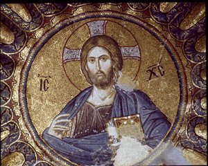 Kristus pantokrator (nebo Kristus ve slávě) (Mozaika, 5.–14. století) od Byzantine