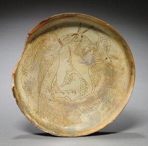 Deep Tale with Hawk, Rabbit, and Foliage, 1100s od Byzantine