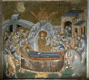 Usnutí Panny Marie (Mozaika od Byzantine