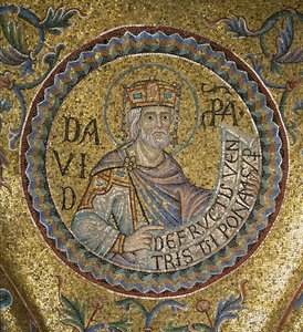 Král David Detail vnitřní mozaiky v bazilice sv. Marka, 13. století od Byzantine Byzantine