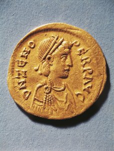 Numismatika, starověký Řím, mince představující Zena, císaře Byzantské říše