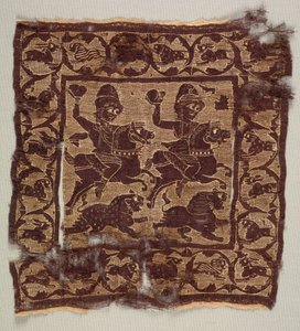 Okrasný čtverec z tuniky od Byzantine PeriodEgyptian