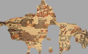 Mapa, Madaba, Jordánsko (mozaika) od Byzantine School