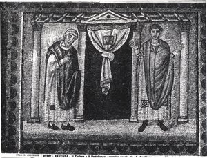 Podobenství o farizeovi a celníkovi (mozaika) od Byzantine School