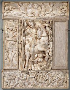 Císař triumfální, známý jako Barberini Ivory, 500-550 našeho letopočtu od Byzantine School
