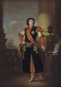 Portrét hraběte Rzewuskiho, polského velvyslance v Dánsku od C.A. Lorentzen