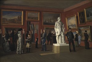 Jedna z místností v královské sbírce obrazů v paláci Christiansborg od C.C. Andersen