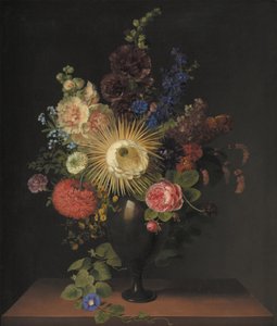 Kaktus grandiflora a další květiny v porfyrové váze od C.D. Fritzsch