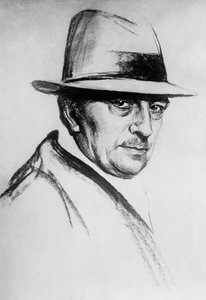 Portrét Daria Niccodemiho (1874-1934), italského dramatika a spisovatele od J.B. and Brown J. Rowbotham