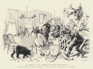 Epizoda v hotelové jídelně Adirondack (litho) od C.J. Taylor