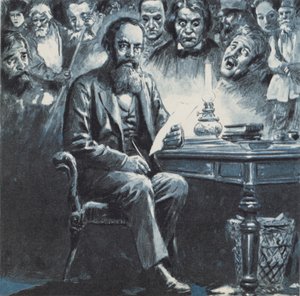 Dostojevskij (barevná litografie) od C.L. Doughty