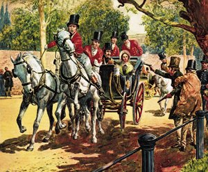 Edward Oxford se pokusí zavraždit královnu Viktorii a prince Alberta. od C.L. Doughty