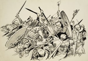 Galové versus Římané (kvaš na papíře) od C.L. Doughty