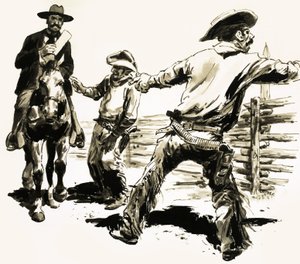 V roce 1893 přišel za Jessem Carrem americký šerif, aby mu oznámil, že musí prolomit zeď, kterou postavil. od C.L. Doughty