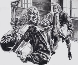 Johann Sebastian Bach (kvaš na papíře) od C.L. Doughty
