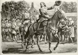John Hampden (barevná litografie) od C.L. Doughty