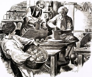 Josiah Wedgwood se vyučil v rodinném hrnčířství (kvaš na papíře) od C.L. Doughty