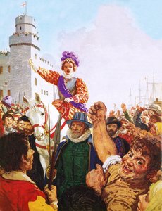 Královna Alžběta I. při projevu o Armádě od C.L. Doughty