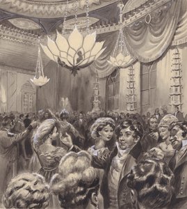 Princ Regent v Brightonském pavilonu (kvaš na papíře) od C.L. Doughty