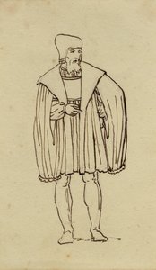 Kostýmní studie 16. století. od Christoffer Wilhelm Eckersberg