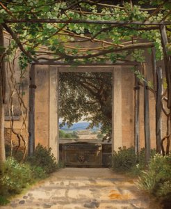 Pergola, Itálie od Christoffer Wilhelm Eckersberg