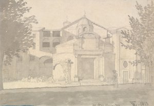 Část Via Sacra, Řím Kostel svatých Kosmy a Damiána, 1814-15. od Christoffer Wilhelm Eckersberg