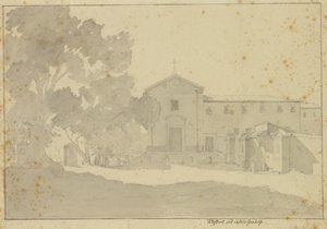 Kapucínský klášter v Castel Gandolfo jihovýchodně od Říma. od Christoffer Wilhelm Eckersberg