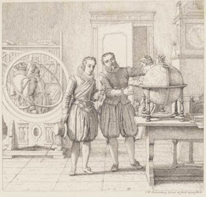 Christian IV navštíví Tycho Brahe v Uranienborgu od Christoffer Wilhelm Eckersberg