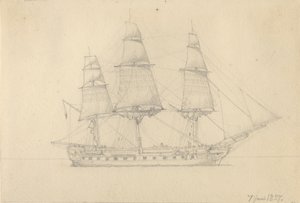 A Fregata. od Christoffer Wilhelm Eckersberg