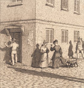Roh ulice. Ilustrace pro "Lineární perspektiva", Deska VII od Christoffer Wilhelm Eckersberg