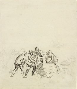 Rybáři z Hornbæku - studie pro hlavní skupinu od Christoffer Wilhelm Eckersberg