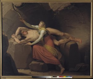 Loki a Sigyn od Christoffer Wilhelm Eckersberg