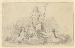 Neptun a dvě nereidy. od Christoffer Wilhelm Eckersberg