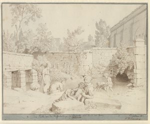 Lot u římského akvaduktu v Arcueil v Paříži od Christoffer Wilhelm Eckersberg