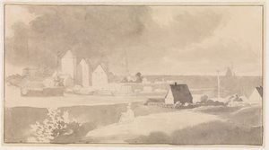 Prospekt od Korsør od Christoffer Wilhelm Eckersberg