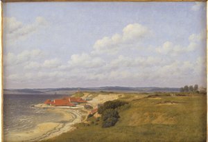 Renbjærg Tileworks od Flensburg Fiord od Christoffer Wilhelm Eckersberg