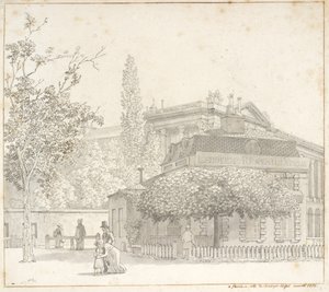 Restaurace Ledoyen prodává Place de la Concorde nær Champs-Élysées, Paříž od Christoffer Wilhelm Eckersberg