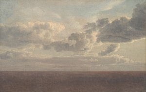 Studie mraků nad mořem od Christoffer Wilhelm Eckersberg