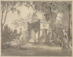 Sarkofág Molière v Jardin Elysée od Christoffer Wilhelm Eckersberg