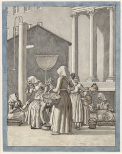 Torvekoner v Kodani od Christoffer Wilhelm Eckersberg