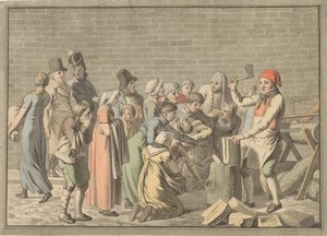 Distribuce palivového dříví chudým od Christoffer Wilhelm Eckersberg