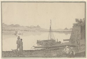 Pohled z Bonnu proti Rýnu od Christoffer Wilhelm Eckersberg