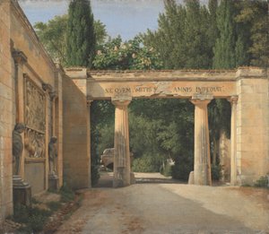 Pohled do zahrady Villa Borghese v Římě od Christoffer Wilhelm Eckersberg