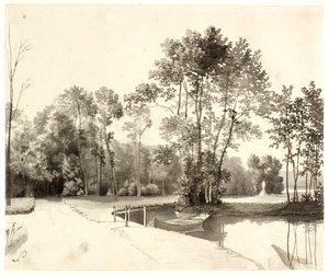 Pohled do zahrady Sanderumgaard od Christoffer Wilhelm Eckersberg