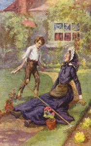 Ilustrace k Davidu Copperfieldovi od Charlese Dickense (barevná litografie) od C. Dudley (after) Tennant