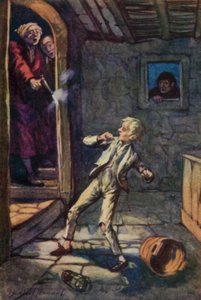 Ilustrace pro Oliver Twist od Charlese Dickense (barevné lito)